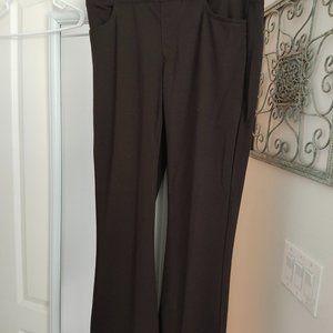 LEE NATURAL FIT WOMEN 15 MEDIUM 'YOU ARE GORGEOUS' BROWN PULL ON PANTS